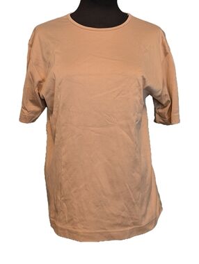 Saks Fifth Avenue Collection Cotton Knit Top, Tan, Large